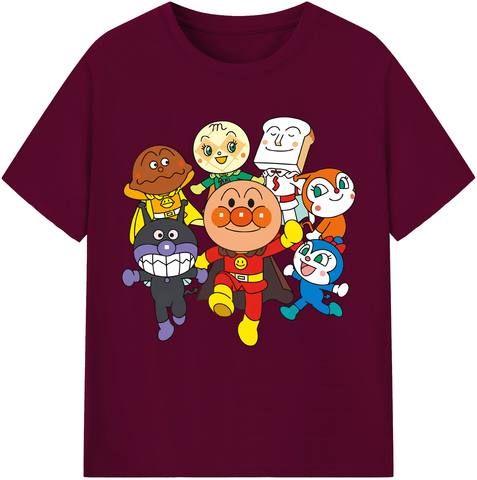 （画像用） アンパンマン Anpanman レディースカジュアルプリントTシャツ（綿100％）